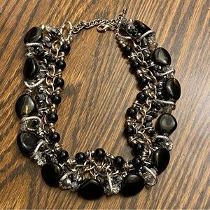 Beaded Chunky Chain Choker Necklace